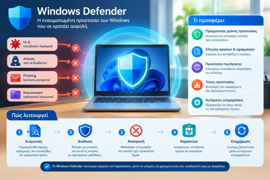 Τι είναι το Windows Defender και πώς λειτουργεί