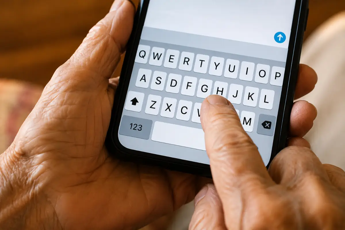 Πληκτρολόγιο Android με μεγάλους χαρακτήρες και υψηλή αντίθεση