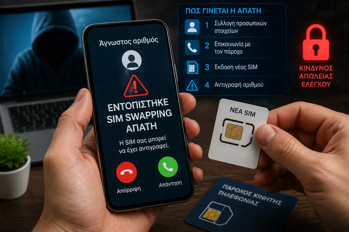 SIM Swapping απάτη κινητού τηλεφώνου