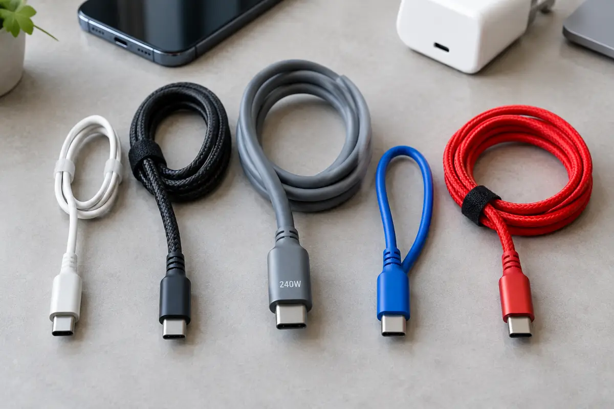 Διαφορετικά καλώδια USB-C που μοιάζουν ίδια αλλά φορτίζουν με διαφορετική ταχύτητα